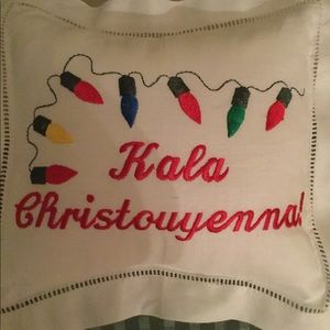 Greek Christmas pillow